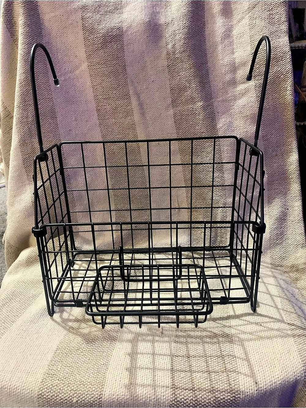 Black Hanging Wire Storage Basket
